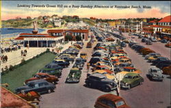 Looking Towards Green Hill On A Busy Sunday Afternoon Postcard