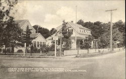 Ocean View Guest House And Saltwinds Depot St. & Old Wharf Road, Cape Cod Postcard