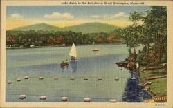 Lake Blue In The Berkshires Great Barrington, MA Postcard Postcard