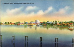 View From Shell Beach Drive Lake Charles, LA Postcard Postcard