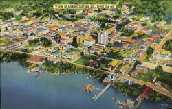 View Of Lake Charles From The Air Louisiana Postcard Postcard