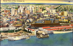 Aerial View Of New Orleans Louisiana Postcard Postcard