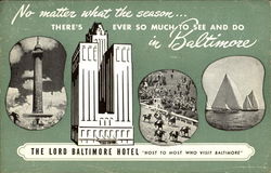 The Lord Baltimore Hotel Maryland Postcard Postcard