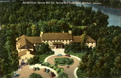 Aerial View Spring Mill Inn, Spring Mill State Park Postcard