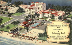 International Hotel And Apartments Swimming Pool And Beach Cabana Club Postcard