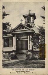 Our Lady Of The Lake Church Pocono Pines, PA Postcard Postcard