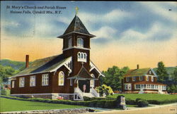 St. Mary's Church And Parish House Haines Falls, NY Postcard Postcard