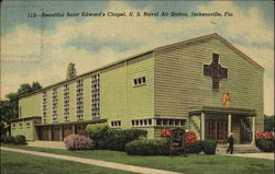 Beautiful Saint Edward's Chapel, U. S. Naval Air Station Jacksonville, FL Postcard Postcard