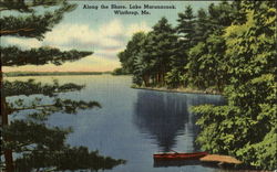 Along The Shore Lake Maranacook Winthrop, ME Postcard Postcard