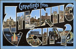 Greetings From Atlantic City Postcard