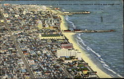 Airplane View Of Atlantic City's Convention Hall Postcard