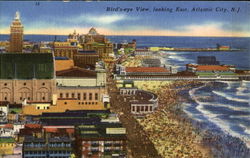 Bird's Eye View Looking East Postcard