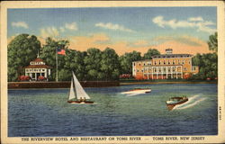 The Riverview Hotel And Restaurant On Toms River New Jersey Postcard Postcard