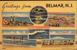 Greetings From Belmar New Jersey Postcard Postcard