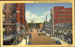 City Hall Avenue, Granby Street Norfolk, VA Postcard Postcard