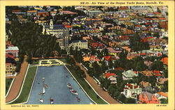 Air View Of The Hague Yacht Basin Norfolk, VA Postcard Postcard