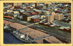 Aerial View Business Center Of Galveston Postcard