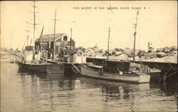 Fish Market At Old Harbor Postcard
