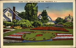 Floral Clock, Roger Williams Park Providence, RI Postcard Postcard
