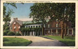 Residence Of Mr. & Mrs. P. S. DuPont, Longwood Kennett Square, PA Postcard Postcard