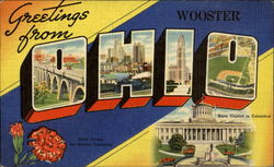 Greetings From Ohio Wooster, OH Postcard Postcard