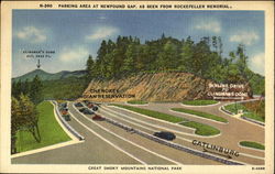 Parking Area At Newfound Gap, Great Smoky Mountain National Park Postcard