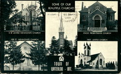 Some Of Our Beautiful Churches Waterloo, ON Canada Ontario Postcard Postcard
