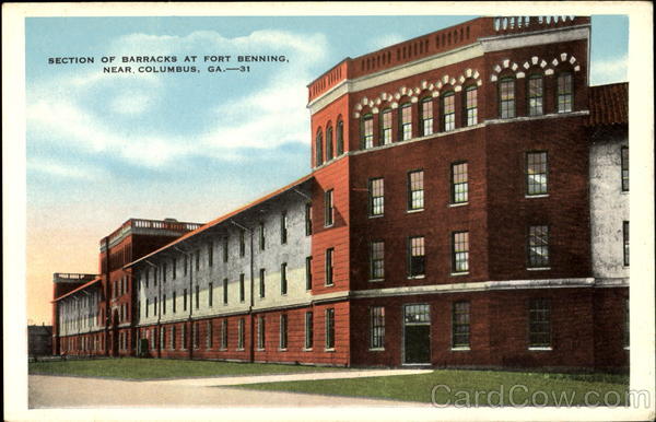 Section Of Barracks At Fort Benning Columbus Georgia