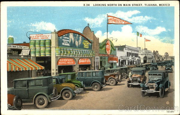 Looking North On Main Street Tijuana Mexico
