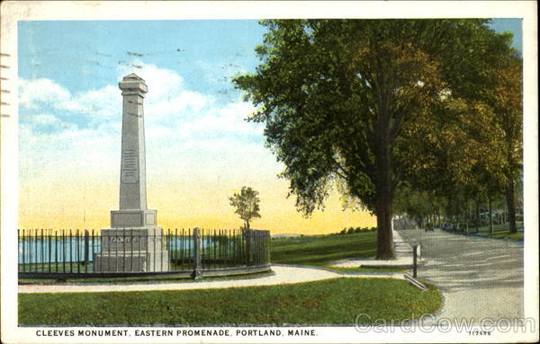 Cleeves Monument, Eastern Promenade Portland Maine