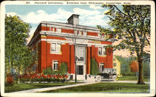 Emerson Hall Philosophy, Harvard University Cambridge Massachusetts