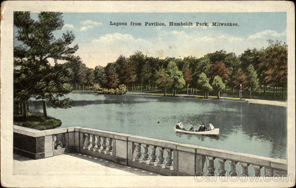 Lagoon From Pavilion, humboldt Park Milwaukee Wisconsin