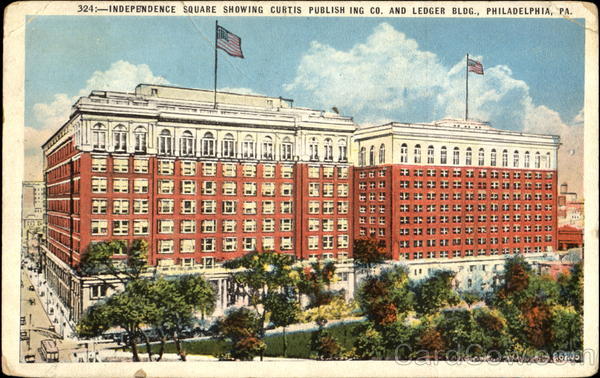 Independence Square Showing Curtis Publishing Co. And Ledger Bldg Philadelphia Pennsylvania
