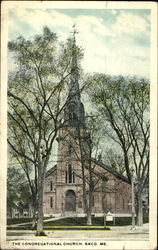 The Congregational Church Saco, ME Postcard Postcard