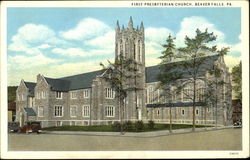 First Presbyterian Church Beaver Falls, PA Postcard 