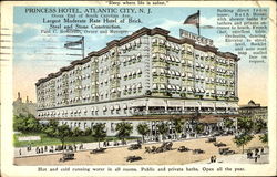 Princess Hotel, Ocean End of South Carolina Ave. Postcard