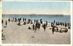 Beach Scene At Gordon's Belmar, NJ Postcard Postcard