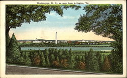 Washington D. C. As Seen From Arlington Postcard