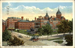 John Hopkins Hospital, North Broadway Postcard