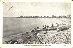 The Return Of The Fishermen Wells Beach, ME Postcard Postcard