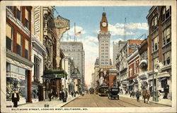 Baltimore Street Looking West Postcard