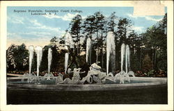 Neptune Fountain, Georgian Court College Lakewood, NJ Postcard Postcard