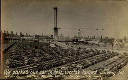 World's Largest Parking Lot, Between 16th and 26th Sts. Columbus Drive 1933 Chicago World Fair Postcard Postcard