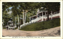 Oak Birch Inn And East Side Drive Postcard