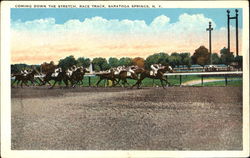 Coming Down The Stretch, Rack Track Postcard