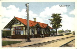 P. & R. Station Postcard