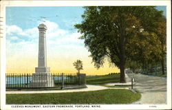 Cleeves Monument, Eastern Promenade Postcard