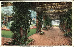 Overlooking Beautiful Santa Barbara Postcard