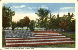 Floral Flag, Gladwin Park Postcard