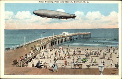 New Fishing Pier And Beach Postcard